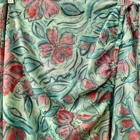 NWT Free People Supernova Set Two Piece Skirt Crop Top Long Sleeve Green Medium - Picture 11 of 17